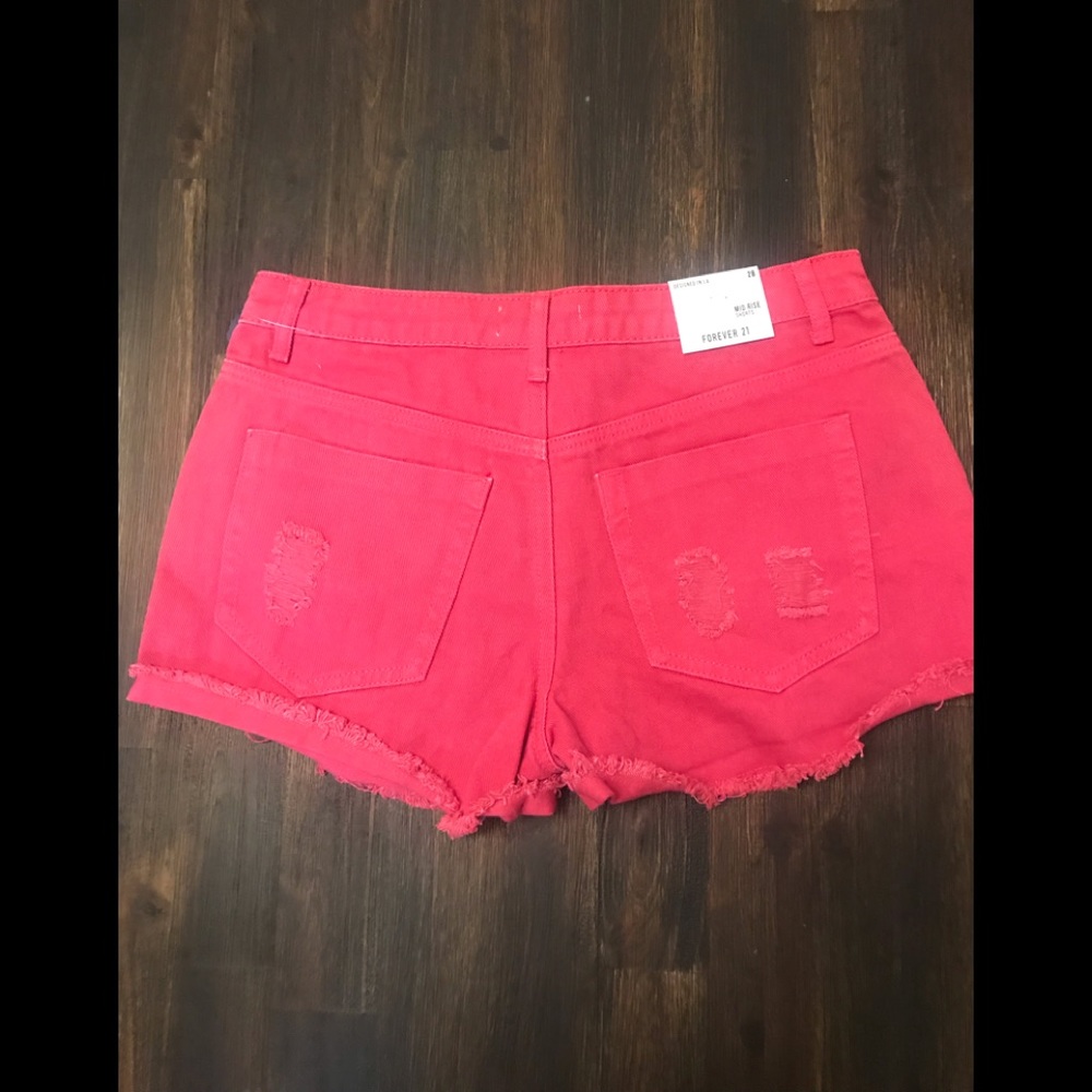 Distressed Mid Rise Shorts - Picture 2 of 2
